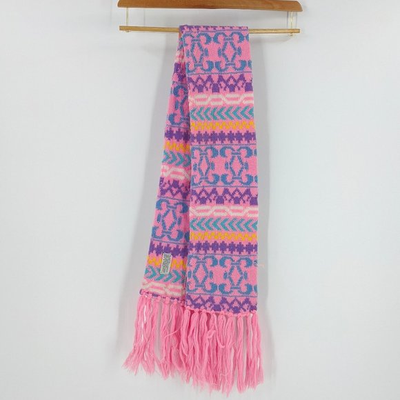 Vintage Accessories - Vintage Korean Fairy Kei Acrylic Fringe Scarf Pastel
